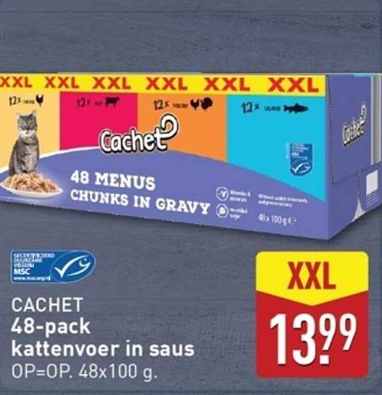 CACHEt 48-pack kattenvoer in saus