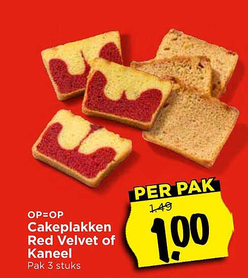 Cakeplakken Red Velvet of Kaneel