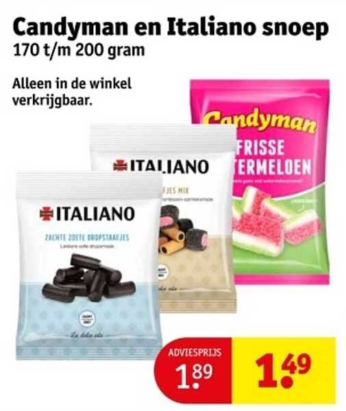 Candyman en Italiano snoep