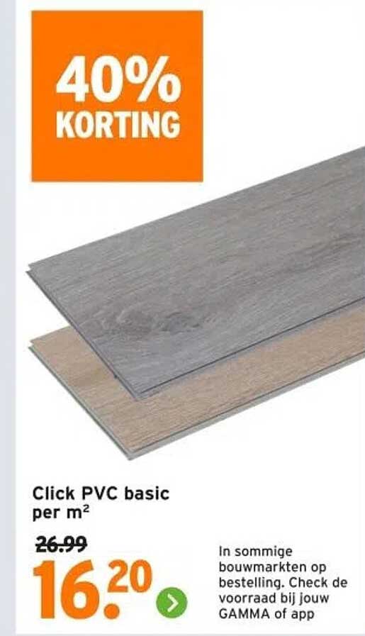 Click PVC basic per m²
