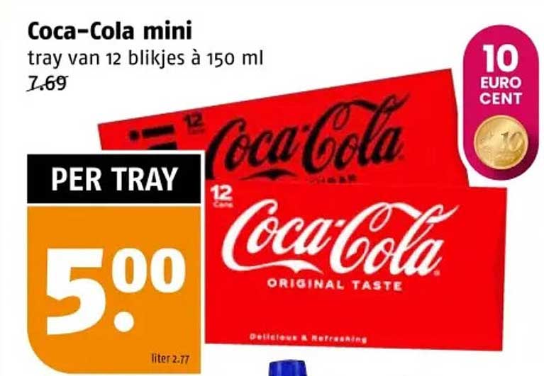Coca-Cola mini tray van 12 blikjes à 150 ml