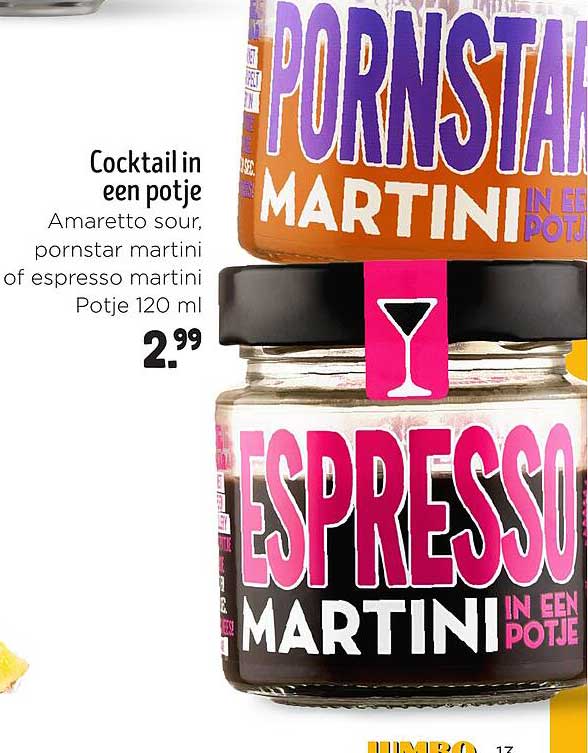 Cocktail in een potje