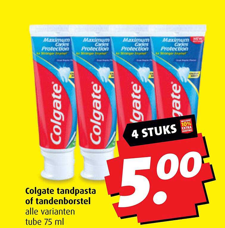 Colgate tandpasta of tandenborstel alle varianten tube 75 ml