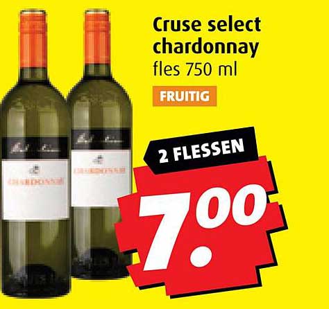 Cruse select chardonnay fles 750 ml