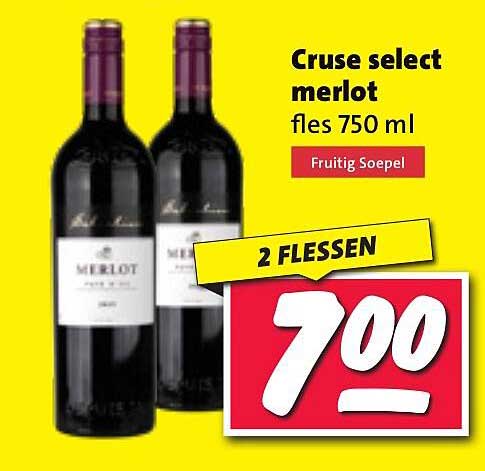 Cruse select merlot fles 750 ml