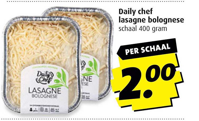 Daily chef lasagne bolognese schaal 400 gram