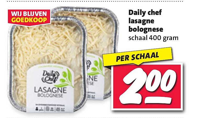 Daily chef lasagne bolognese schaal 400 gram
