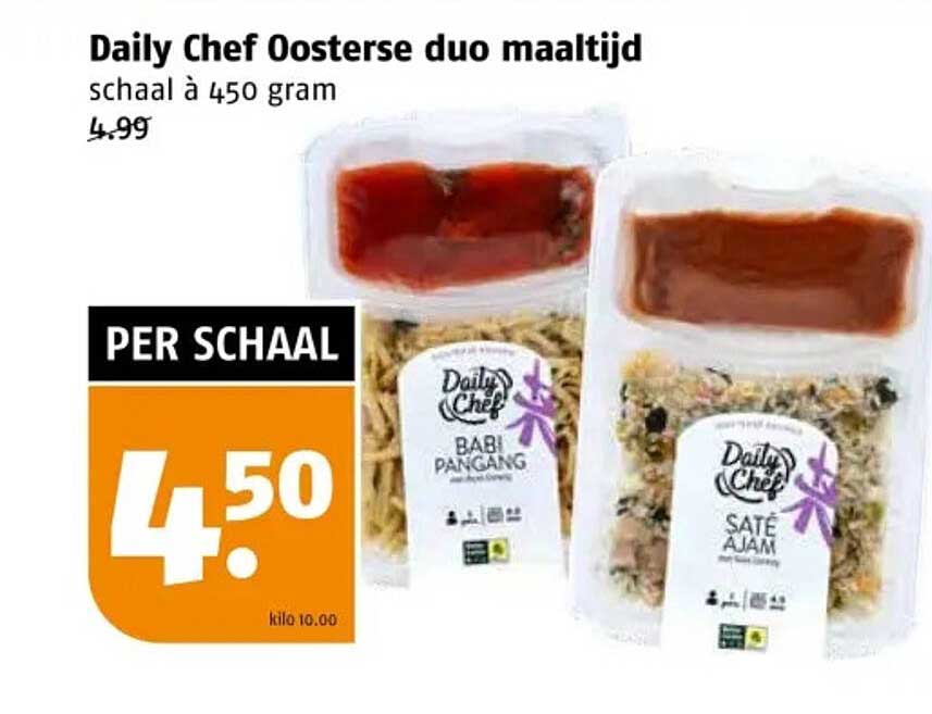 Daily Chef Oosterse duo maaltijd schaal à 450 gram