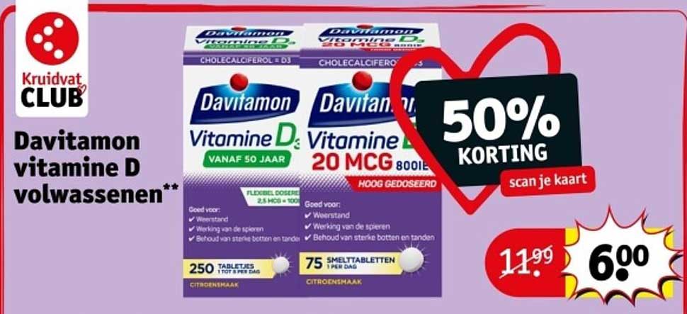 Davitamon vitamine D volwassenen**