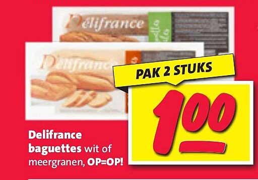 Delifrance baguettes wit of meergranen, OP=OP!