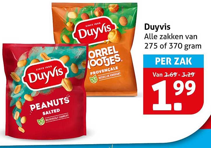 Duyvis - Alle zakken van 275 of 370 gram