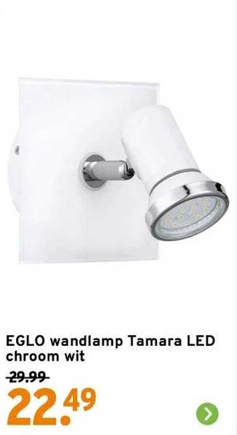 EGLO wandlamp Tamara LED chroom wit