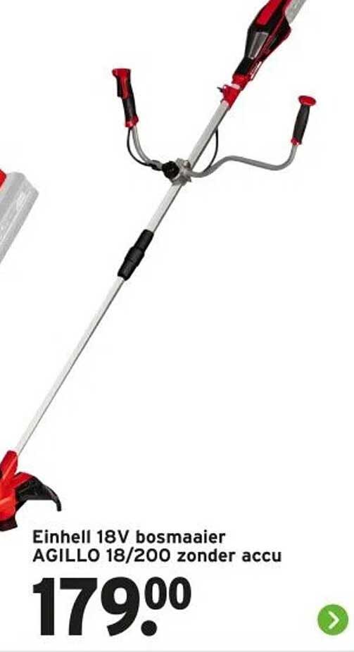 Einhell 18V bosmaaier AGILLO 18/200 zonder accu