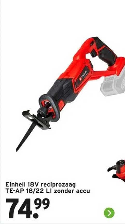 Einhell 18V reciprozaag TE-AP 18/22 LI zonder accu