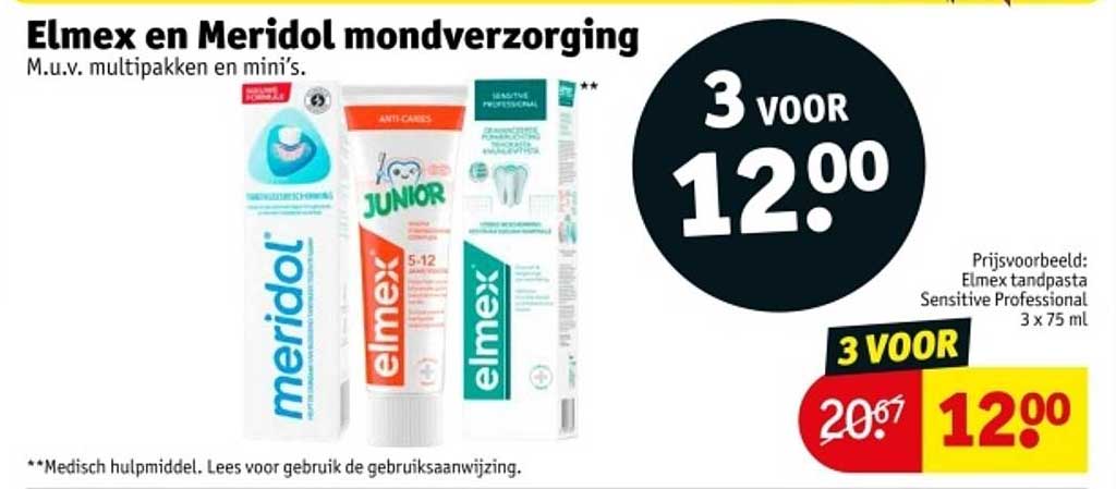 Elmex en Meridol mondverzorging M.u.v. multipakken en mini's.