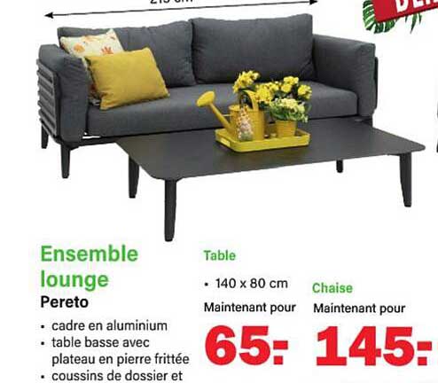 Ensemble lounge Pereto