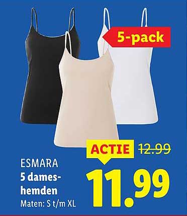 ESMARA 5 dames-hemden