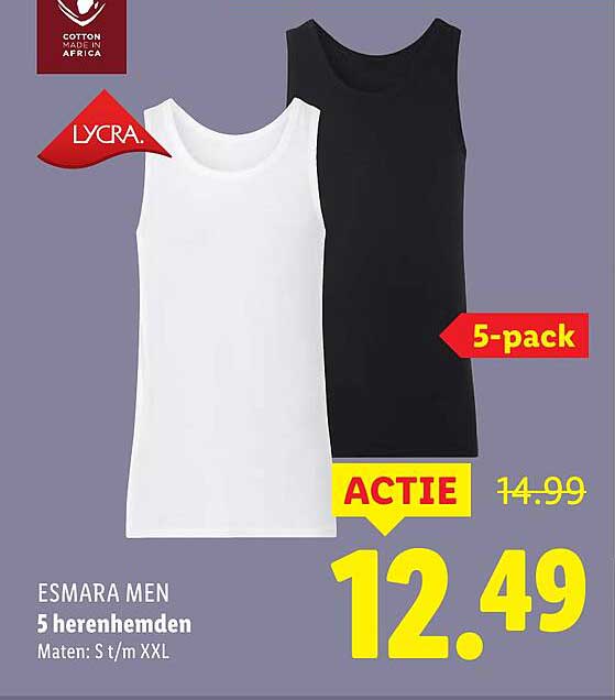 ESMARA MEN 5 herenhemden