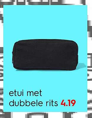 etui met dubbele rits