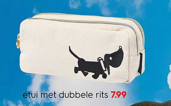 etui met dubbele rits