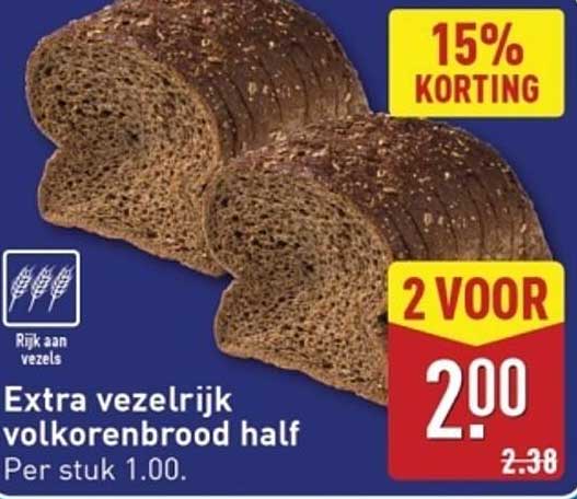 Extra vezelrijk volkorenbrood half