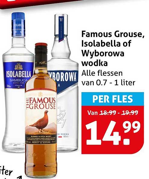 Famous Grouse, Isolabella of Wyborowa wodka