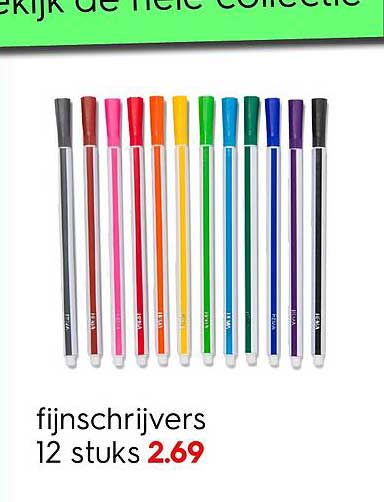 fijnschrijvers 12 stuks
