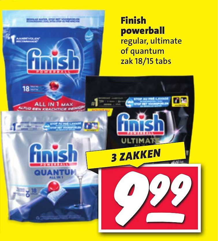 Finish powerball regular, ultimate of quantum zak 18/15 tabs