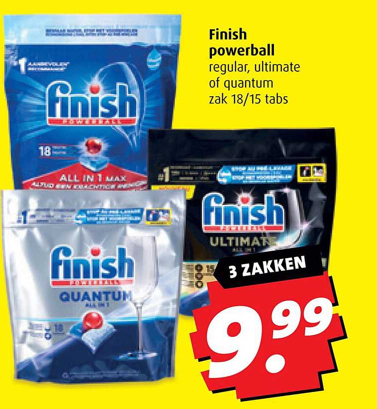 Finish powerball regular, ultimate of quantum zak 18/15 tabs