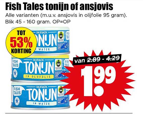 Fish Tales tonijn of ansjovis