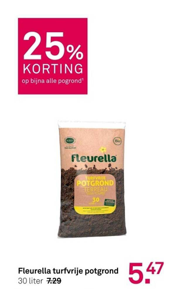 Fleurella turfvrij potgrond 30 liter