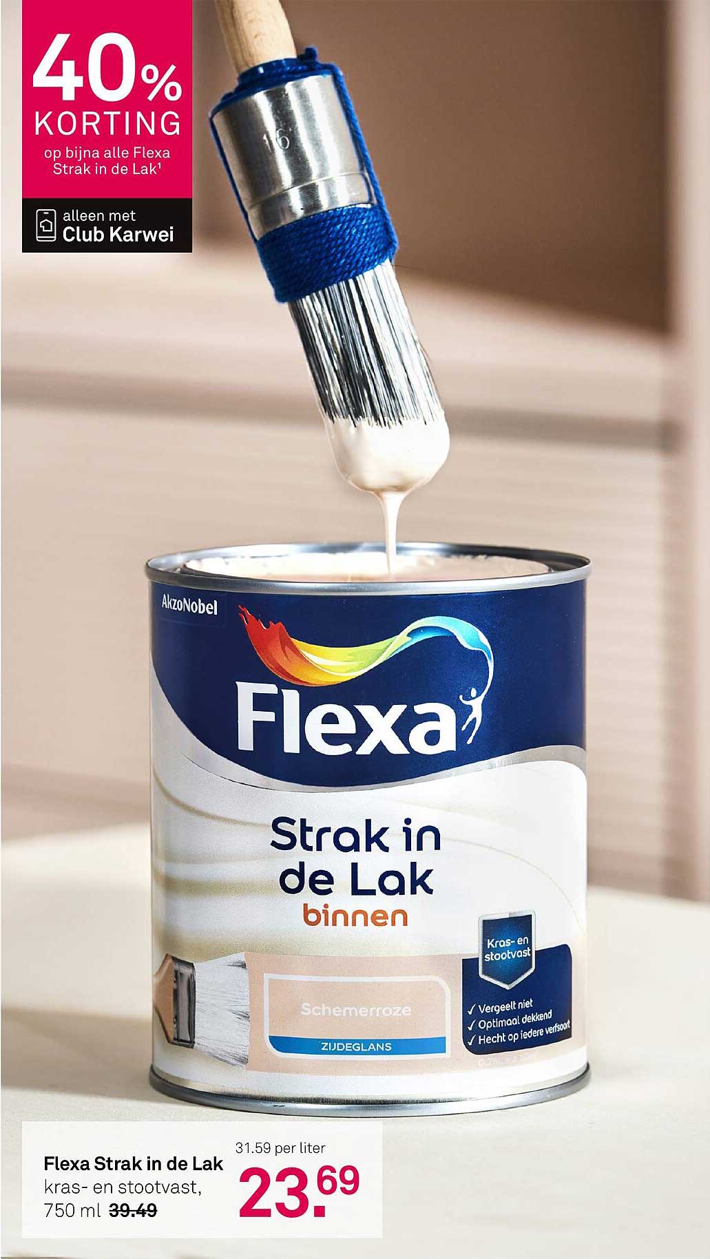 Flexa Strak in de Lak binnen, 750 ml