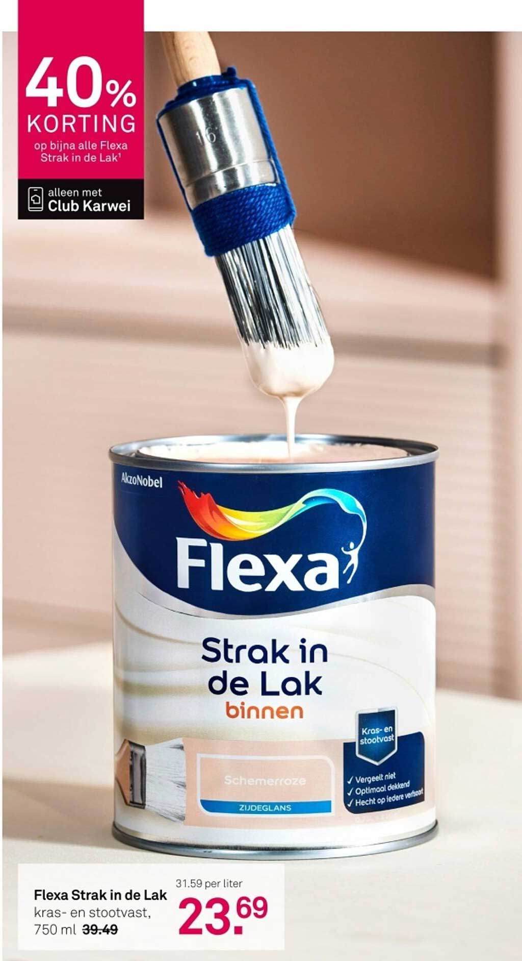 Flexa Strak in de Lak binnen - Schemerroze, 750 ml