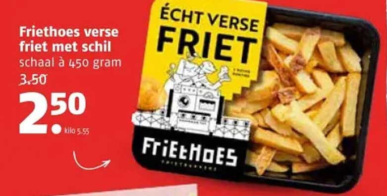Friethoes verse friet met schil schaal à 450 gram