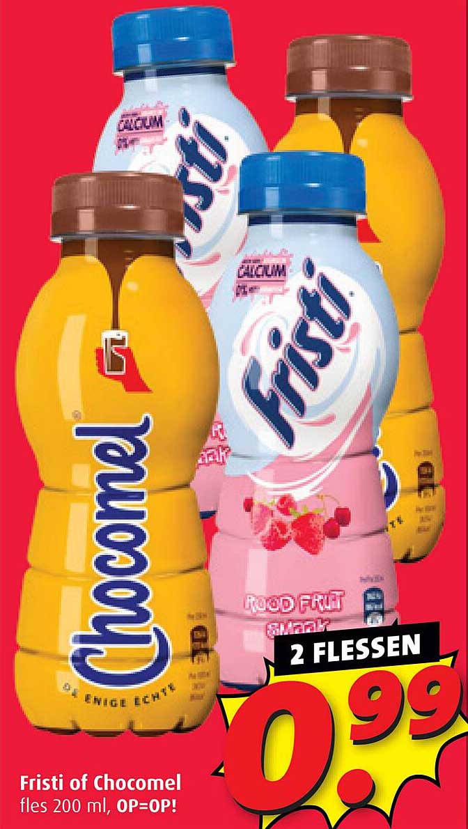 Fristi of Chocmel fles 200 ml