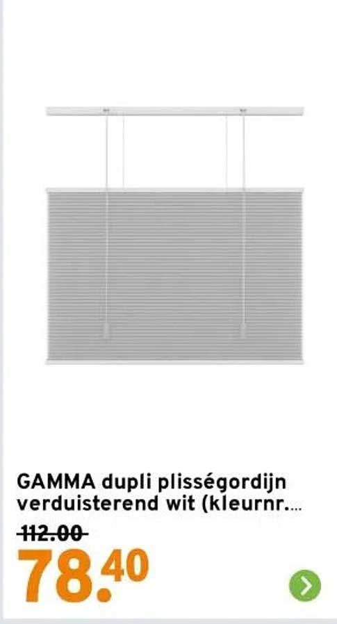 GAMMA dupli plisségordijn verduisterend wit (kleurnr...)