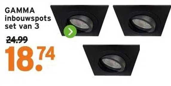 GAMMA inbouwspots set van 3
