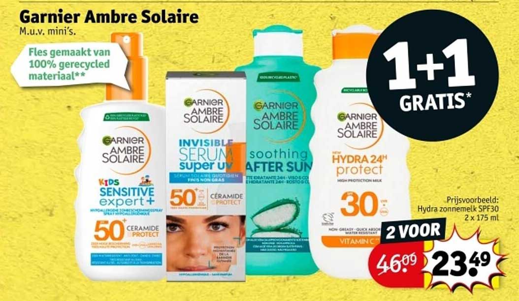 Garnier Ambre Solaire M.u.v. mini's 1+1 GRATIS