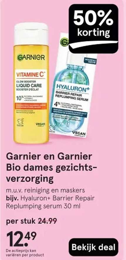 Garnier en Garnier Bio dames gezichtsverzorging