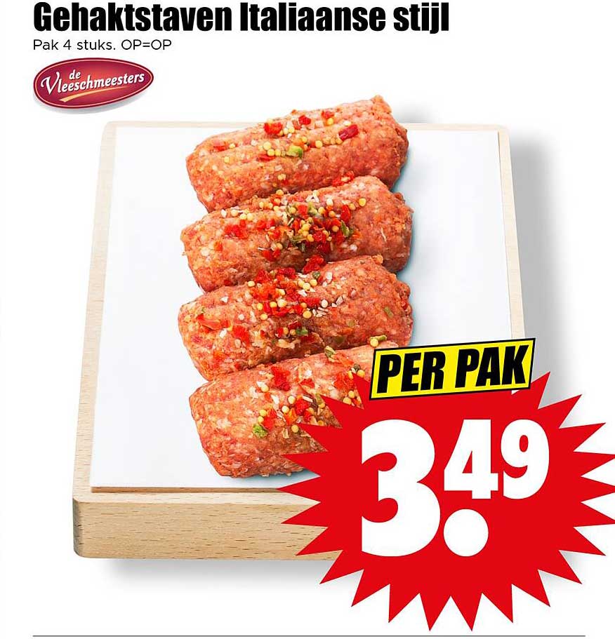 Gehaktstaven Italiaanse stijl