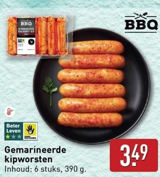 Gemarineerde kipworsten