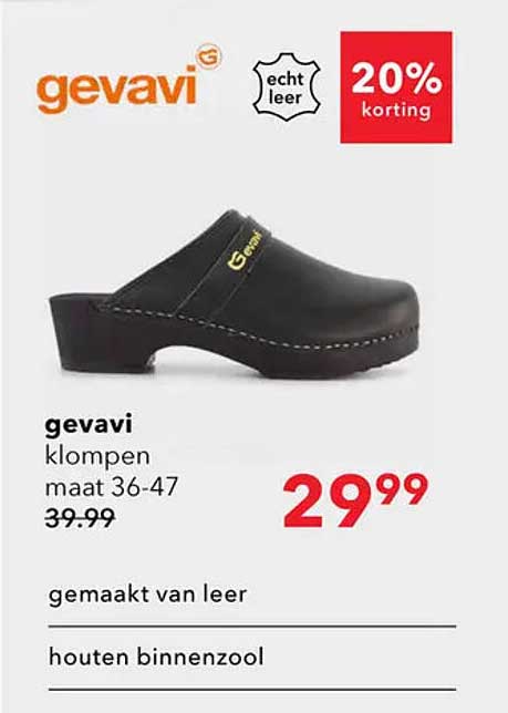 gevavi klompen maat 36-47
