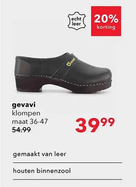 gevavi klompen maat 36-47