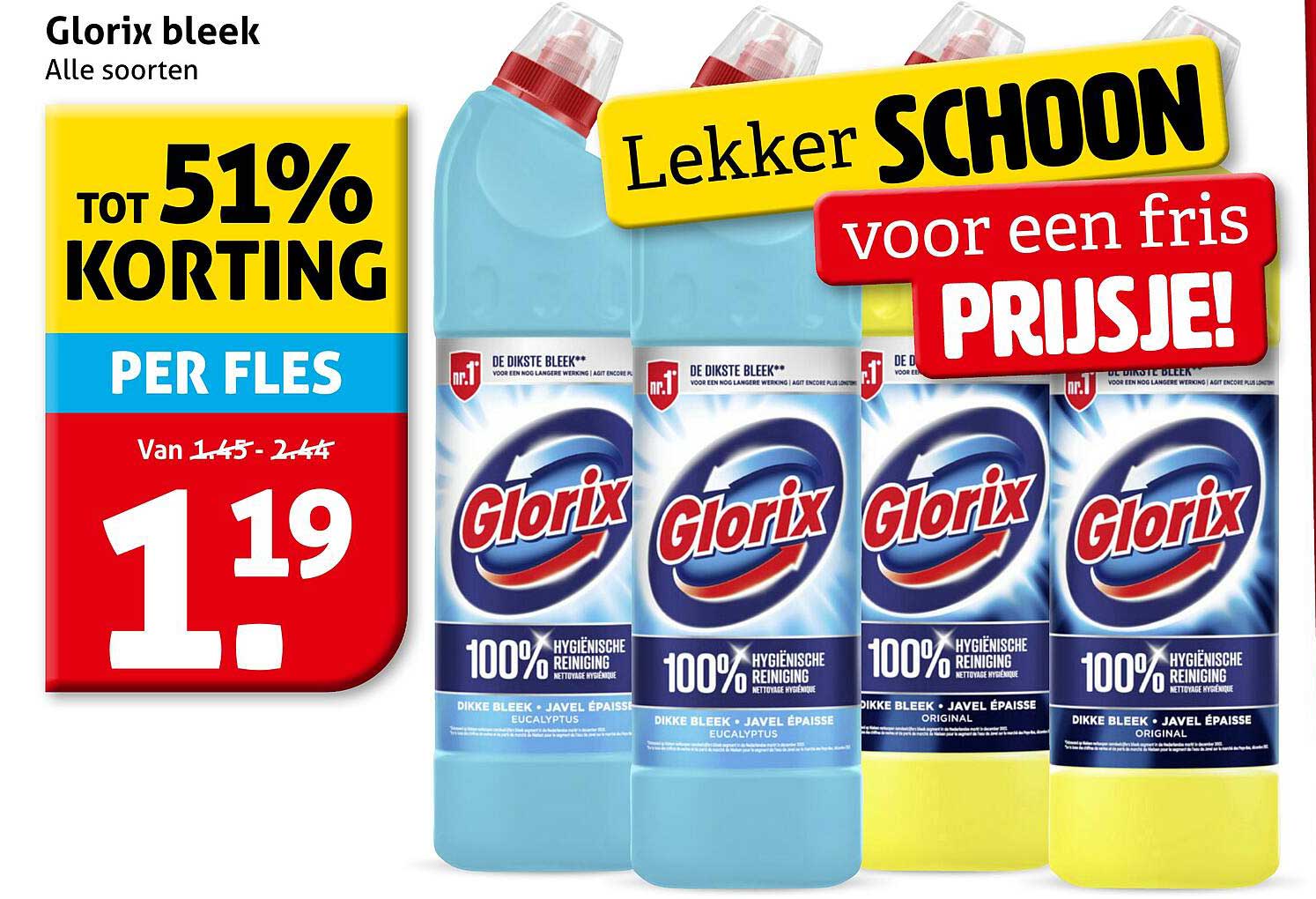 Glorix bleek Alle soorten