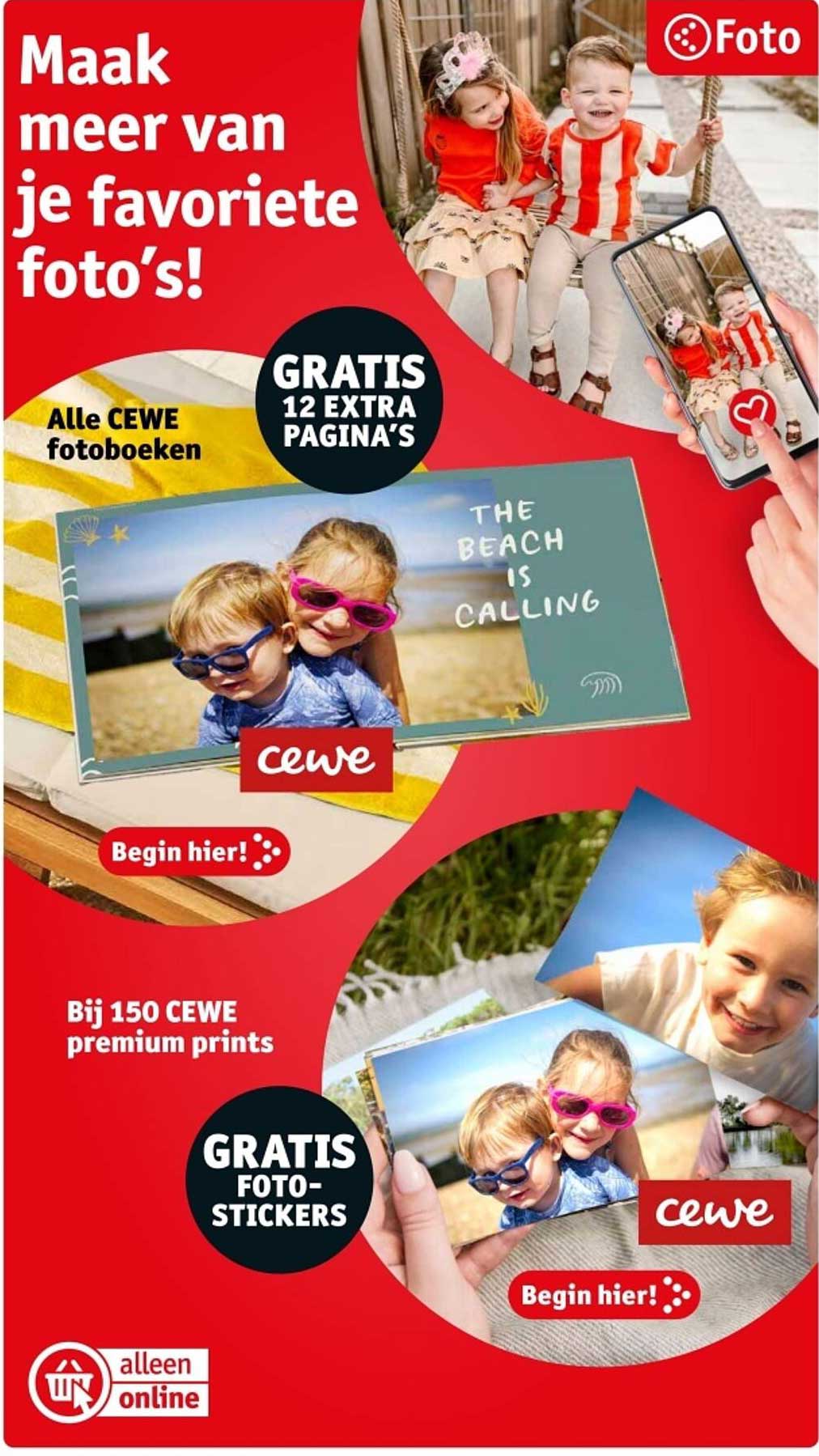 GRATIS 12 EXTRA PAGINA’S bij alle CEWE fotoboeken!