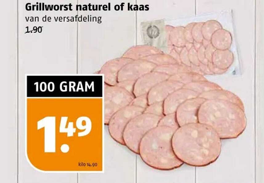 Grillworst naturel of kaas