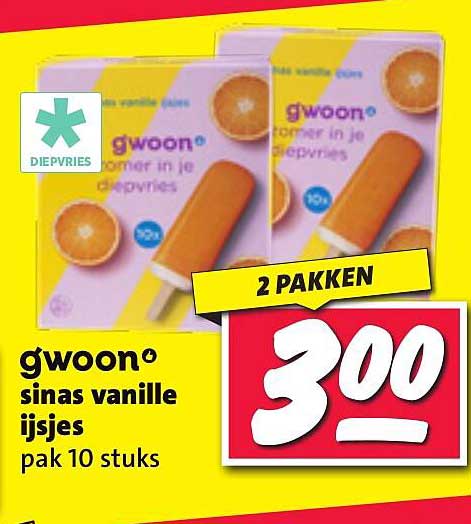 gwoon sinas vanille ijsjes pak 10 stuks