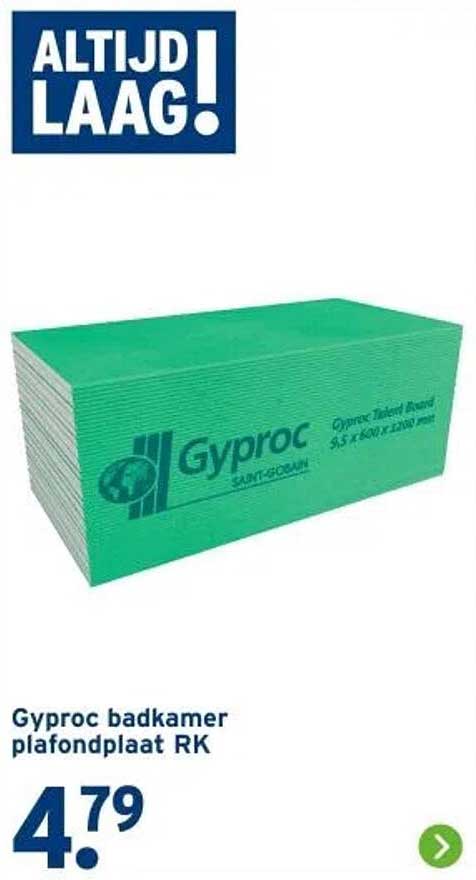 Gyproc badkamerplafondplaat RK