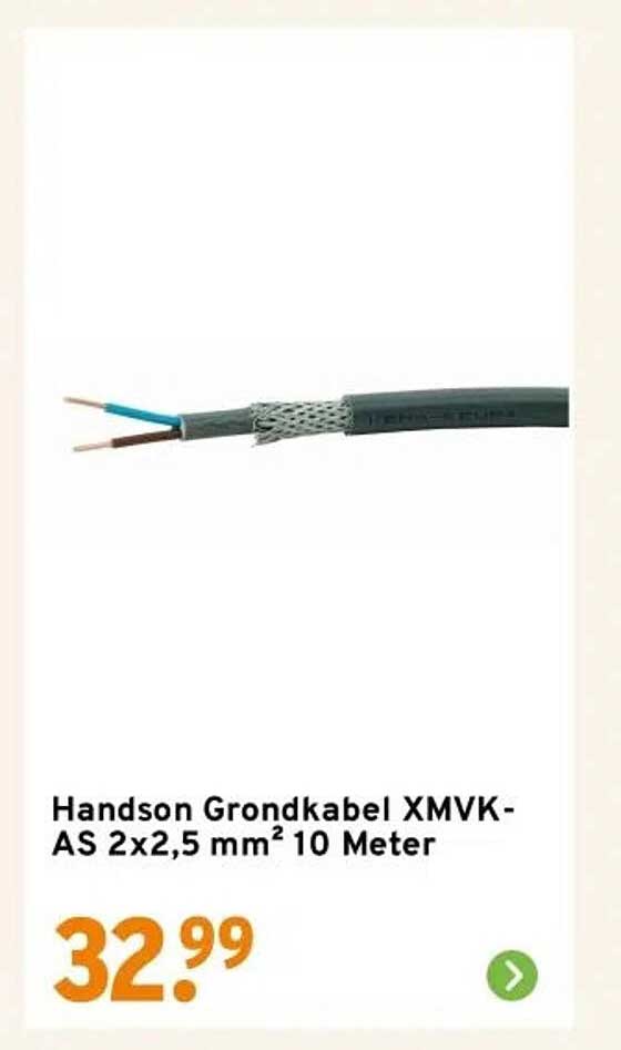 Handson Grondkabel XMVK-AS 2x2,5 mm² 10 Meter