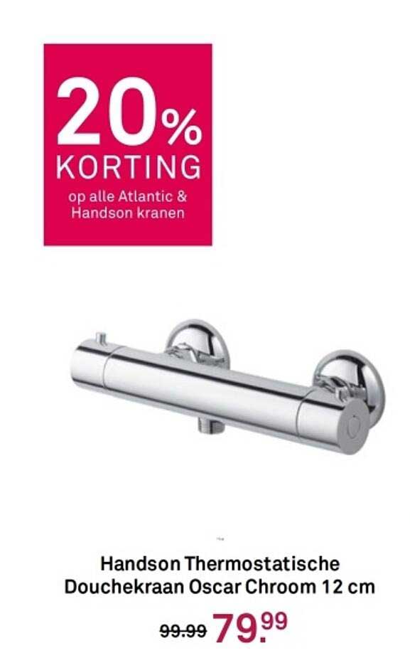 Handson Thermostatische Douchekraan Oscar Chroom 12 cm